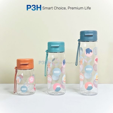 Bình nước nhựa Tritan Inochi Kita Fami 350/500/700ml ( Thân trong )