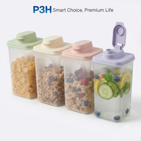 Hộp đựng thực phẩm Inochi 1.2L YAMA LUSH có miệng rót dạng vòi nhựa PP kháng khuẩn P3H