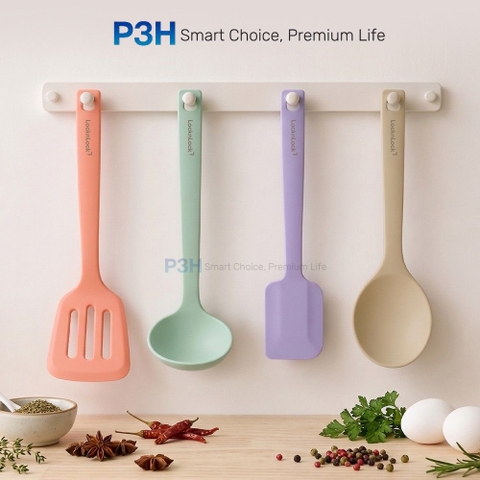 Bộ 4 món dụng cụ nấu ăn Silicone LocknLock chịu nhiệt cao bảo vệ nồi chảo CKT348S4