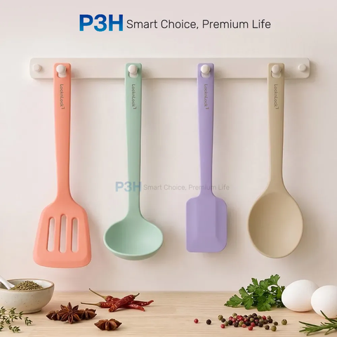 Bộ 4 món dụng cụ nấu ăn Silicone LocknLock chịu nhiệt cao bảo vệ nồi chảo CKT348S4