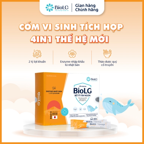 Cốm Enzyme BioLG Bổ Tỳ Ăn Ngon Dành Cho Bé Biếng Ăn Chậm Lớn Tiêu Hóa Kém Sức Đề Kháng Yếu 20 Gói
