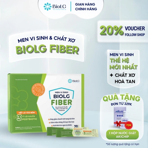 [QUÀ CHO MẸ] Cốm Chất Xơ BioLG Fiber Hỗ Trợ Giảm Táo Bón, Bổ Sung Lợi Khuẩn, Tăng Nhu Động Ruột, Cải Thiện Tiêu Hóa