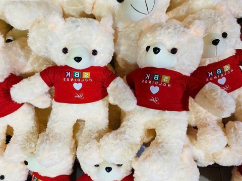 Gấu bông thêu logo