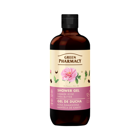 Gel tắm Green Pharmacy Hoa hồng Damask và Bơ hạt mỡ 500ml