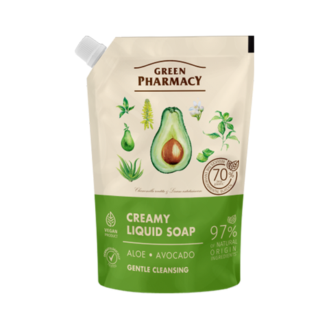 Xà phòng rửa tay Green Pharmacy Lô hội và Bơ dạng túi 460ml