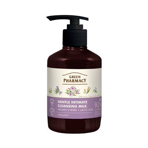 Dung dịch vệ sinh phụ nữ Green Pharmacy dạng sữa trung hòa chiết xuất Thảo Mộc 370ml