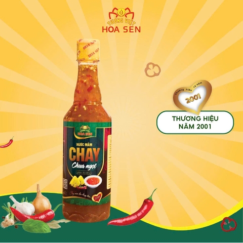 Nước Mắm Chay Chua Ngọt Chai 500ml - Tương Việt Hoa Sen - Đậm đà bắt vị