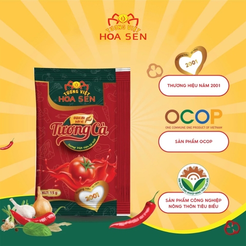 Tương Cà Gói 15g bịch 100 gói MM- Tương Việt Hoa Sen - Đậm đà bắt vị