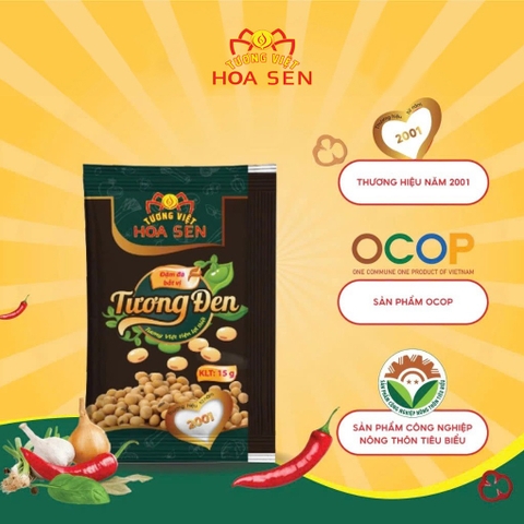 Tương đen gói 15g MM bịch 100 gói tiện lợi-Tương Việt Hoa Sen