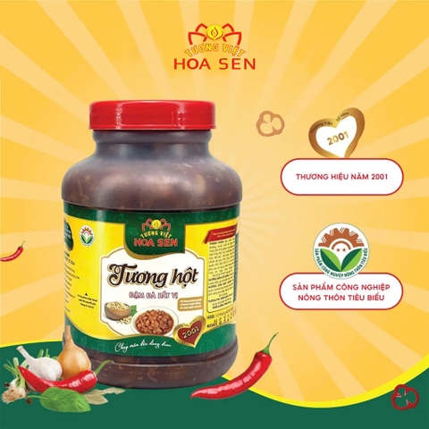 Tương hột xâu 850g dùng cho chay và mặn-Tương Việt Hoa Sen - Đậm đà bắt vị