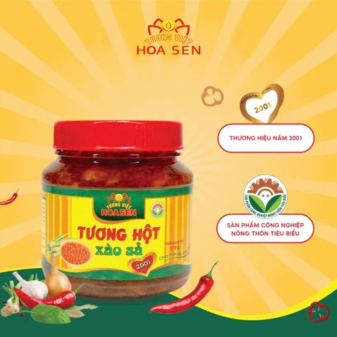 Combo 10 hũ - Tương hột xào sả hủ 170g - Tương Việt Hoa Sen - Đậm đà bắt vị