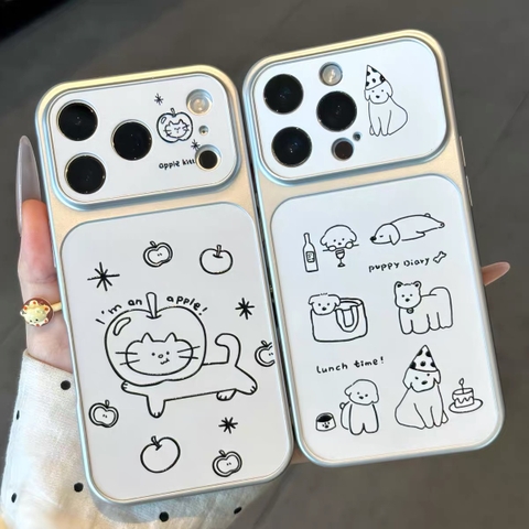 Ốp lưng mèo cún doodle dễ thương_O224 (Iphone, Huawei, Honor, OPPO, Vivo, Xiaomi & Redmi)