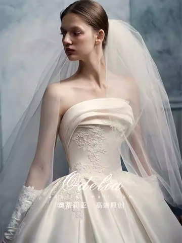 Váy cưới công chúa cúp ngực dáng bồng sang trọng_I39