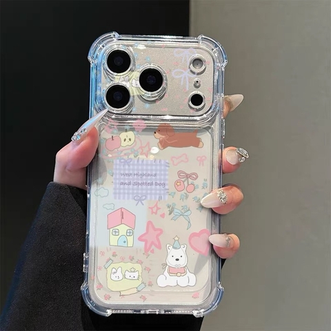 Ốp lưng Cún trắng họa tiết_O100 (Iphone, Huawei, Honor, OPPO, Vivo, Xiaomi & Redmi)