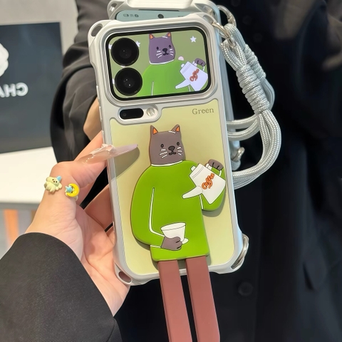 Ốp lưng nhân vật hoạt hình kèm dây đeo & giá đỡ điện thoại_O216 (Iphone, Huawei, Honor, OPPO, Vivo, Xiaomi & Redmi)
