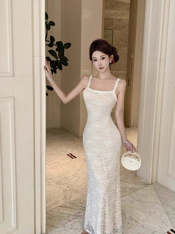 Đầm ren ôm body dáng dài_Y44