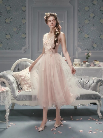 LaceMade váy công chúa voan đính hoa_Y54