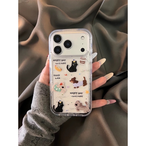 Ốp lưng Chó mèo đáng yêu_O123 (Iphone, Huawei, Honor, OPPO, Vivo, Xiaomi & Redmi)