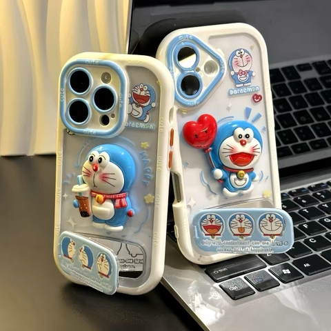 Ốp lưng Doraemon dễ thương kèm gương_O219 (Iphone, Huawei, Honor, OPPO, Vivo, Xiaomi & Redmi)