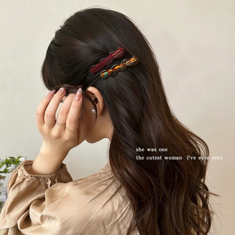 Kẹp tóc bản dẹt gợn sóng phong cách vintage_H02