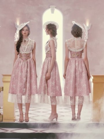 LaceMade váy ren hoa cổ điển_Y64
