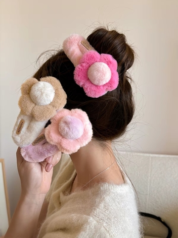 Kẹp tóc thú bông dáng nơ_H09