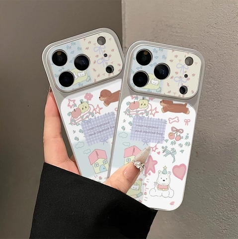 Ốp lưng cún trắng ngôi nhà pastel_O89 (Iphone, Huawei, Honor, OPPO, Vivo, Xiaomi & Redmi)