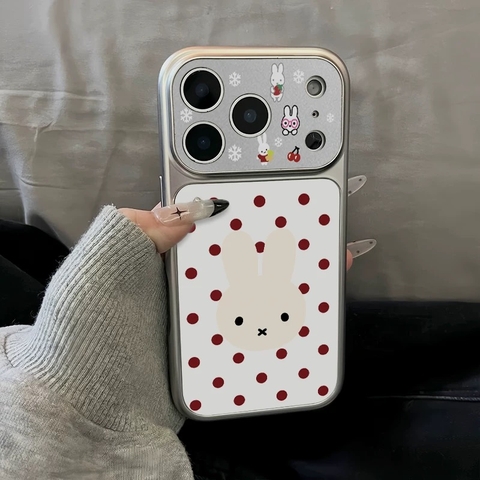 Ốp lưng thỏ Miffy chấm bi đỏ_O87 (Iphone, Huawei, Honor, OPPO, Vivo, Xiaomi & Redmi)