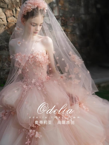 Váy dạ hội công chúa đính hoa_I101