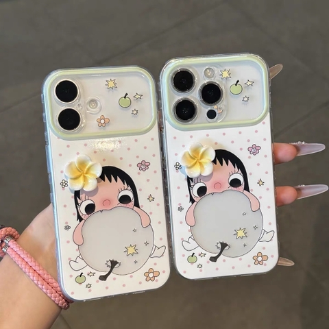 Ốp lưng cô bé ôm táo_O178 (Iphone, Huawei, Honor, OPPO, Vivo, Xiaomi & Redmi)