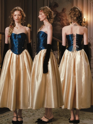 LaceMade váy corset dáng dài thanh lịch sang trọng_V25