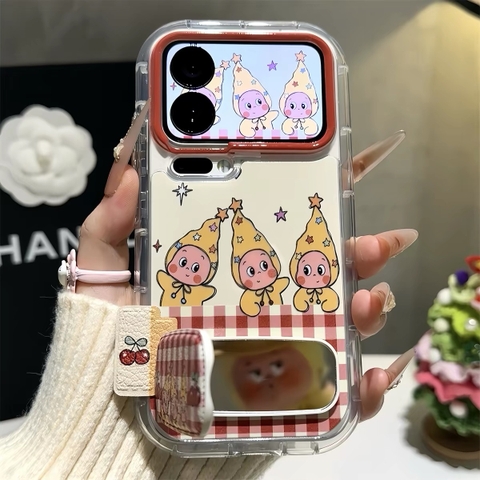 Ốp lưng họa tiết gấu Twinkle viền trong suốt kèm gương_O200 (Iphone, Huawei, Honor, OPPO, Vivo, Xiaomi & Redmi)