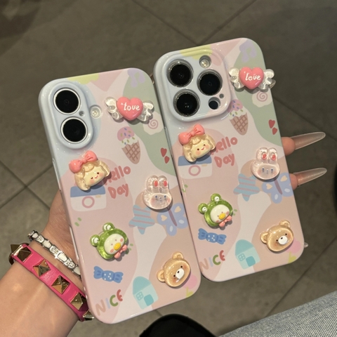 Ốp lưng Hello Day charm nổi_O129 (Iphone, Huawei, Honor, OPPO, Vivo, Xiaomi & Redmi)