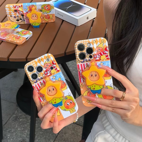Ốp lưng hoạt hình ngôi sao dễ thương kèm giá đỡ điện thoại_O209 (Iphone, Huawei, Honor, OPPO, Vivo, Xiaomi & Redmi)