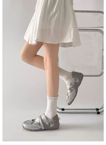 Giày sneaker quai dán phối dây đan phong cách thể thao_S06