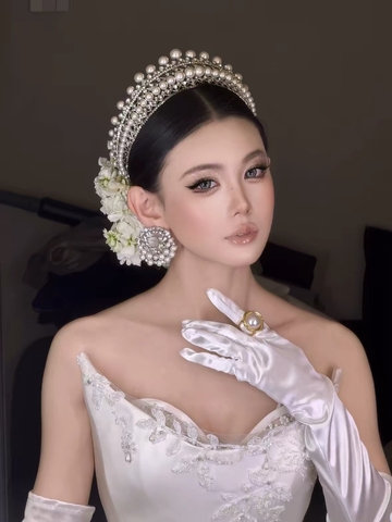 Cài tóc cô dâu ngọc trai đính hoa_X23