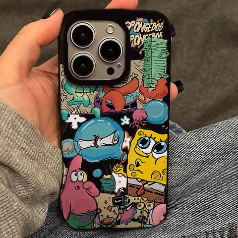 Ốp lưng SpongeBob và Patrick họa tiết_O211 (Tất cả các dòng Iphone)