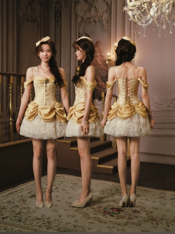 LaceMade váy corset xòe phối ren công chúa_V24