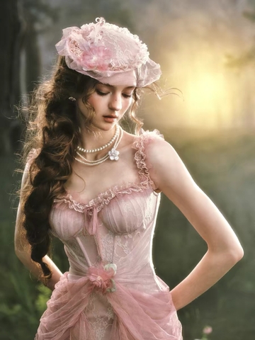 LaceMade váy ren dáng midi tiểu thư_Y36