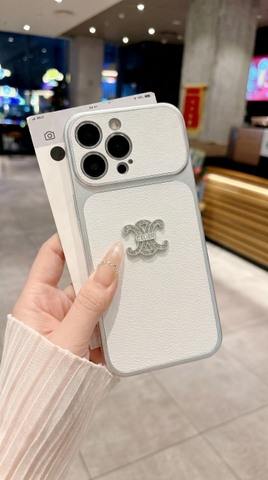 Ốp Da PU Cao Cấp Bảo Vệ Camera Kèm Charm Đá Lấp Lánh