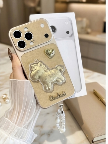 ✨ ỐP LƯNG IPHONE DA NGỰA VÀNG 