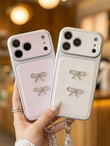 ✨ ỐP LƯNG DA DOUBLE BOW CRYSTAL – VẺ ĐẸP TIỂU THƯ SANG CHẢNH ✨