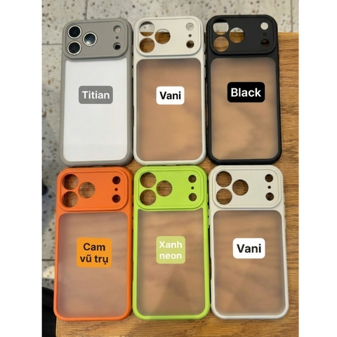 Ốp Lưng IPHONE Viền Màu Mặt Nhám Mờ Cao Cấp Chống Bám Vân Tay - Tản Nhiệt-Chống Sốc