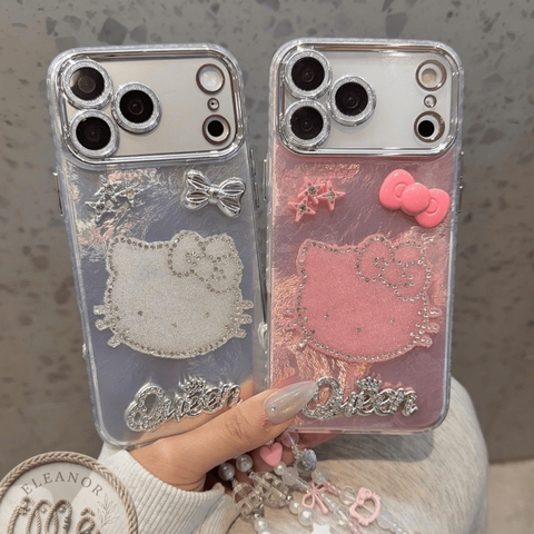 🌸✨ ỐP LƯNG HELLO KITTY GLITTER QUEEN PHONE CASE - ĐẲNG CẤP 