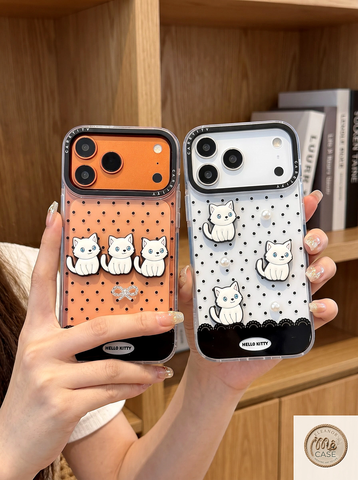Ốp Lưng iPhone Bé Mèo Chấm Bi