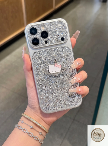 Ốp Lưng iPhone Glitter Kitty - Sang Trọng và Cute