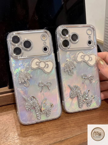 ỐP LƯNG IPHONE GẮN CHAMR BLING BLING UNICORN GALAXY – PHÉP MÀU LẤP LÁNH TRÊN ĐÔI TAY