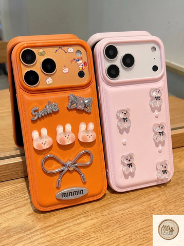 Ốp Iphone BST Jelly & Pearl Màu Hồng & Màu Cam