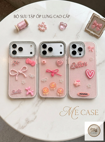 ỐP LƯNG IPHONE NÀNG THƠ HỒNG NGỌT 🎀✨- SWEET GIRLY DREAM 💗🌸 ( sản phẩm thủ công )