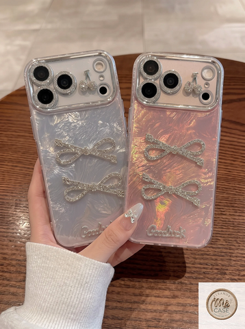 ỐP LƯNG IPHONE NƠ ĐÍNH ĐÁ LẤP LÁNH SANG CHẢNH CHO NÀNG ✨🎀-  LUXURY BLING BOW CASE + Dây